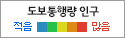 도보통행량인구